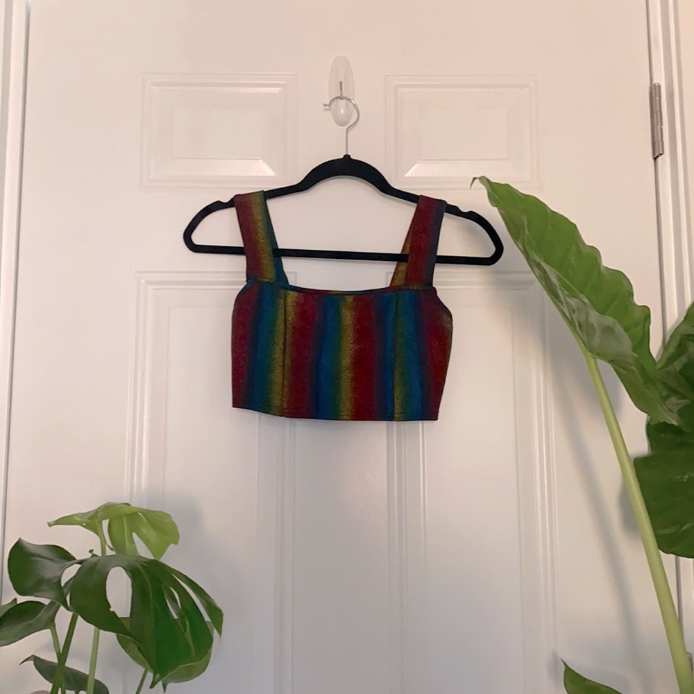 Rainbow crop top